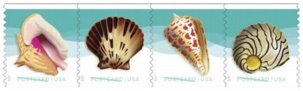 Seashells USPS Forever - Sellos de postal (20 unidades, 5 hojas de 20 sellos)