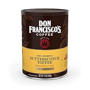 Don Francisco’s Butterscotch Toffee Flavored Ground Coffee, 12 oz Can