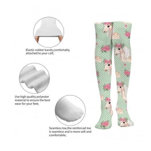 Women Girls Fashion Multi Performance Crew Dress Socks Long High Winter Warm Socks2