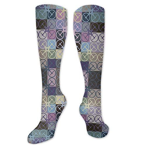 Grafische Drohnen-Kompressionsstrümpfe - Am besten für Laufen, Sport, Crossfit, Mutterschaftsschwangerschaft