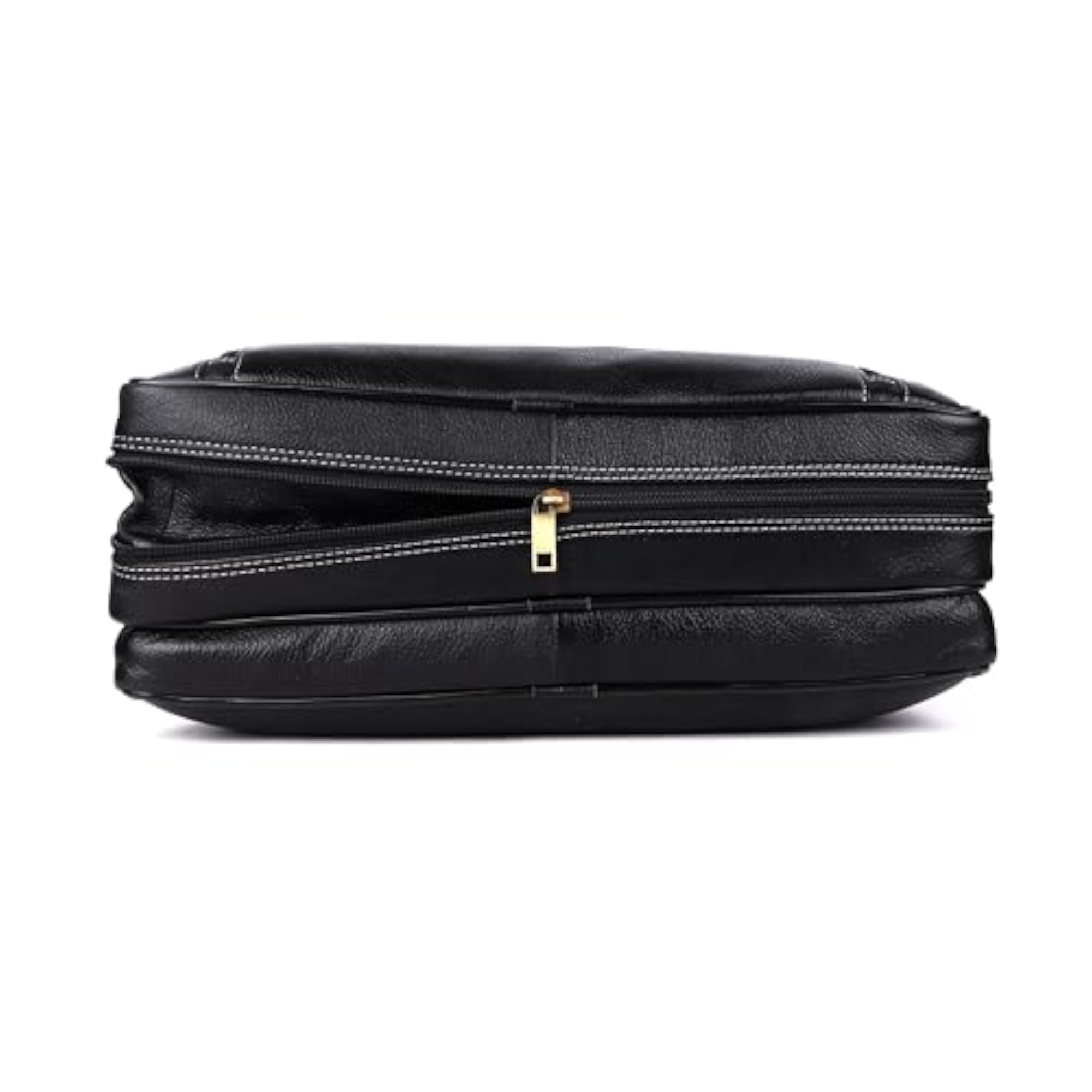 Genuine Leather Laptop Bag for Men, Expandable