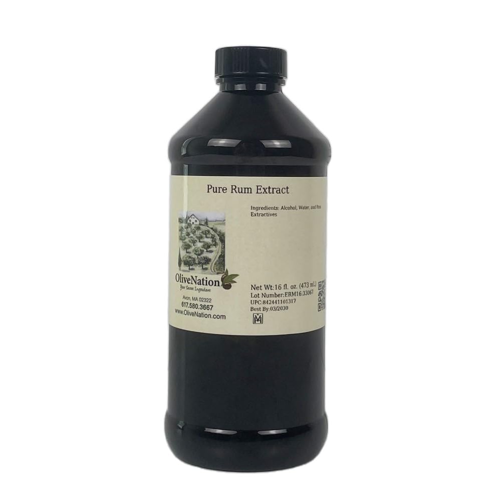 Rum Flavor - Caribbean Flavoring from Premium Rum Extractives for Baking and Cooking - Non-GMO - Gluten Free - Kosher - Vegan - 16 ounces
