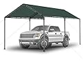 Carport 10x20ft Heavy Duty Canopy Storage Shed, Portable Garage Party Tent, Portable Garage, All-Season Tarp for Car, Truck, Party SNC24# (N/GN)