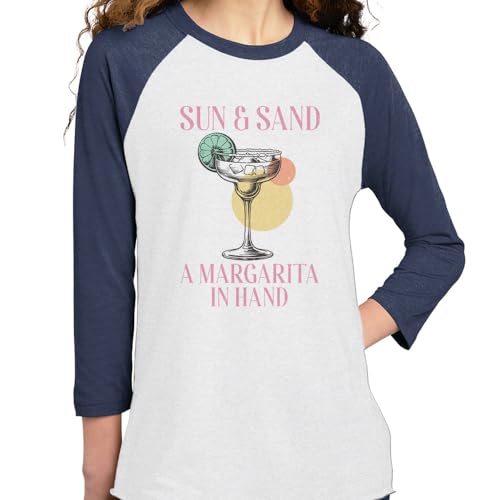 Margarita in Hand Camiseta de Béisbol Manga Raglán Tres Cuartos Unisex miniatura 2