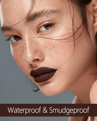Image of MAKI YIKA Dark Brown Lipstick Matte for Women Long Lasting Lipsticks