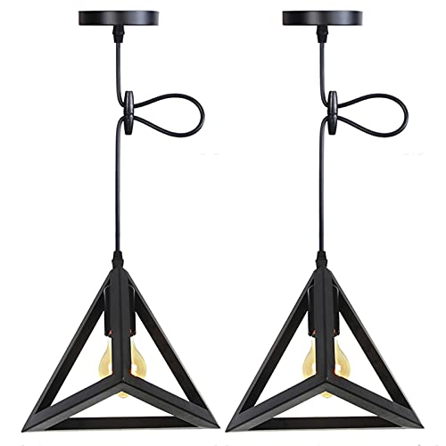 Luces colgantes de metal negro para isla de cocina y comedor acogedor