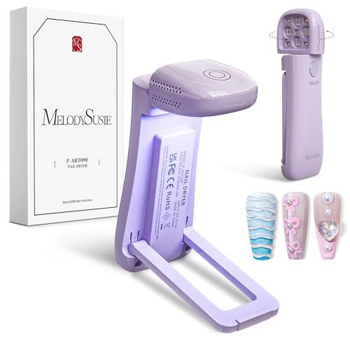 Image of MelodySusie Cordless UV Nail Lamp with Fold-Out Stand,P-Art09F Foldable UV Light with 2-in-1 Lighting & Curing Function, Rechargeable, Flash Cures All Soft Gels Especially Half-Cured, Base & Top Coat
