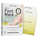 NO MÁS CALLOS o PIES CALLOSOS - Repare fácilmente pies agrietados secos, una máscara de exfoliación de pies para eliminar la piel muerta exfoliando callos ásperos y piel dura. Deje que sus pies se sientan suaves, al tacto, al igual que el pie del bebé.