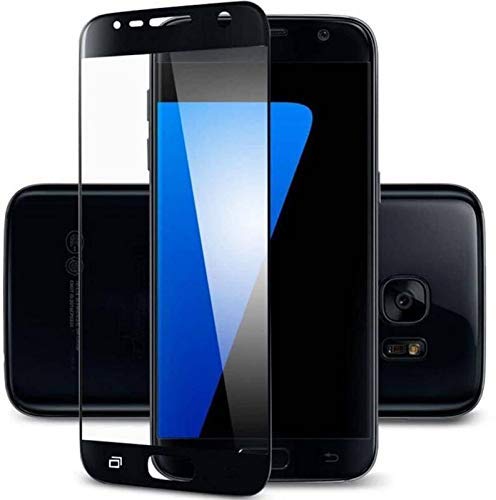 Image of Screen Protector for Samsung Galaxy S7 (Black) Tempered Glass Edge-to-Edge 6D Screen Guard With Installation Kit