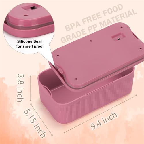 Image of SANIDIKA Lockable Storage Box, Locking Medicine Box, Cell Phone Locked Jail, Food Medical Lockbox, Containers Bin for Personal Refrigerator Home Office Organization Travel Gift,9.25 x 5 x 3.6 (Berry)
