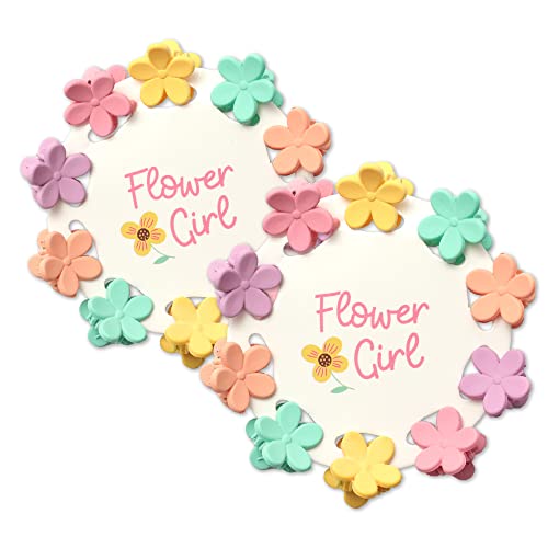 Pinzas para el cabello Flower Girl Gift - Pack de 20 clips para propuesta de dama de honor miniatura 1