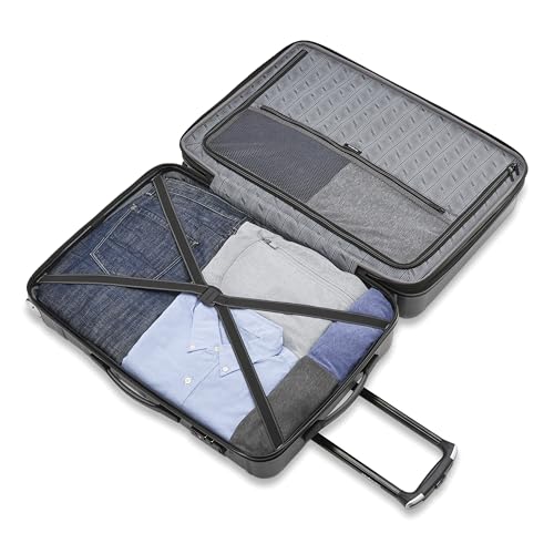 Image of Samsonite Omni 2 Hardside Expandable Luggage with Spinner Wheels, LARGE SPINNER, SOLID CHARCOAL