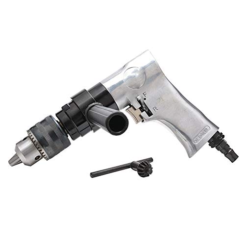 NLBN Clavadora neumática Taladro neumático con 3mm Positivo y Negativo Taladro de Aire, de Mano 1/2 Martillo neumático Extractor de Clavos neumático (Color : Silver) Cover