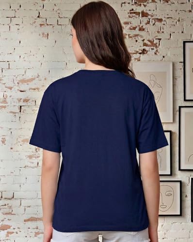Image of Women's Half Sleeve Oversize Tshirt Graphic Printed Round Neck T-Shirts for Women