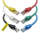 Cat6 Ethernet Cable, 10 Feet (6 Pack) LAN, utp Cat 6, RJ45, Network Cord, Patch, Internet Cable - 10...