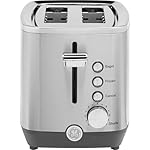 GE 2 Slice Stainless Steel Toaster, Extra Wide Slots for Toasting Bagels, Breads, Waffles & More, 7 Adjustable Shade Settings, Removable Crumb Tray, Countertop Kitchen Essentials, 850 Watts