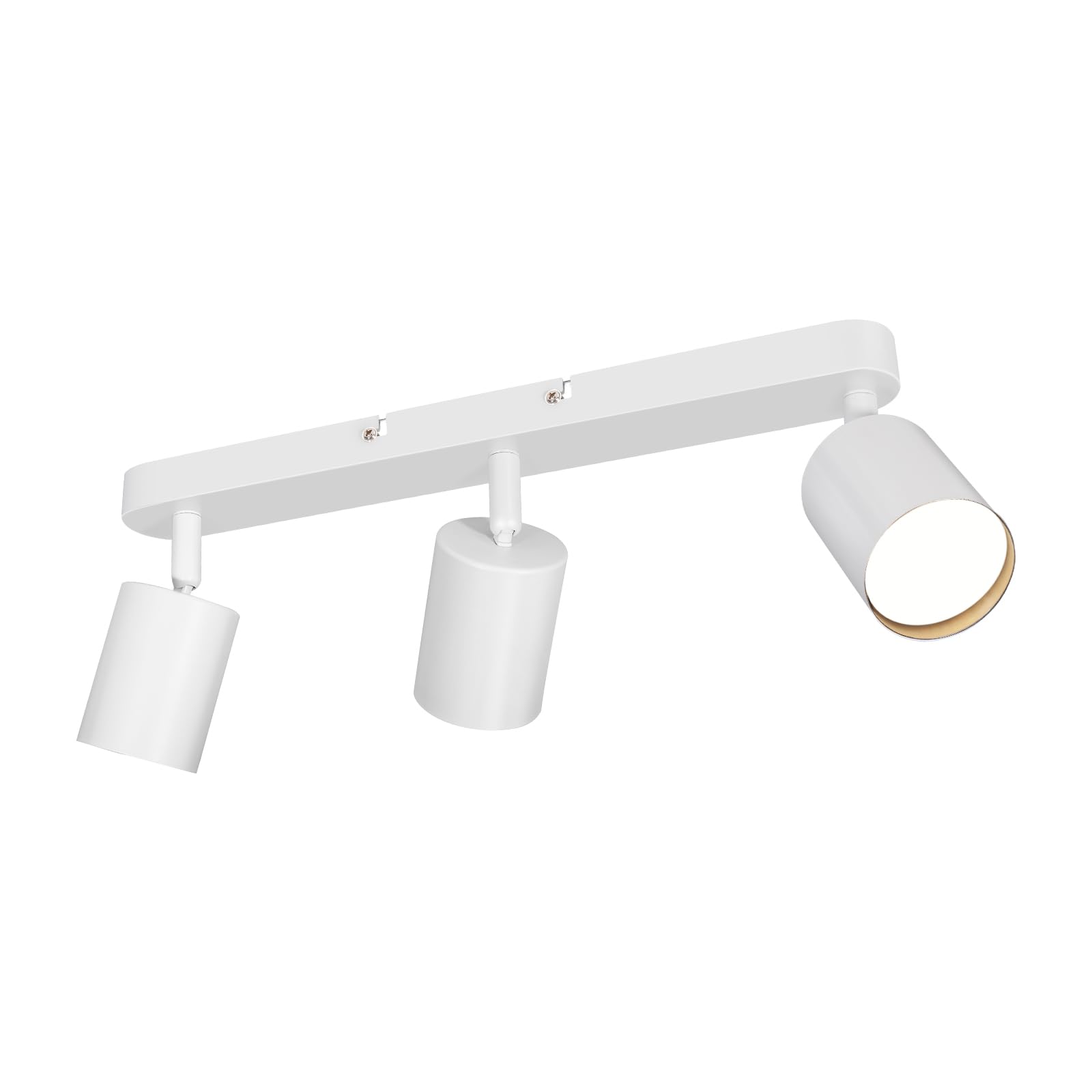 Ketom GU10 Lámpara de Techo con 3 Focos, Focos de Techo Ajustables y Giratorios, Blanco Apliques Techo Interior Orientable, Modernas Focos para el Techo para Cocina, Salon, Dormitorio, Sin Bombilla