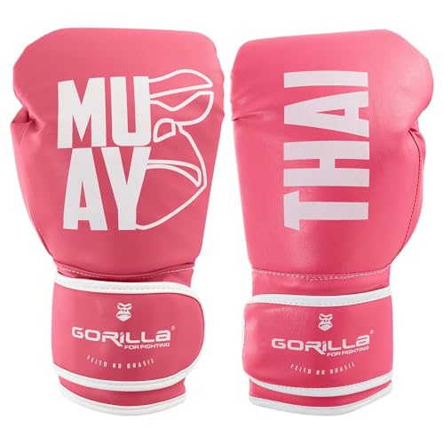 Luvas de Boxe 12 Oz Preto Gorilla Muay Thai