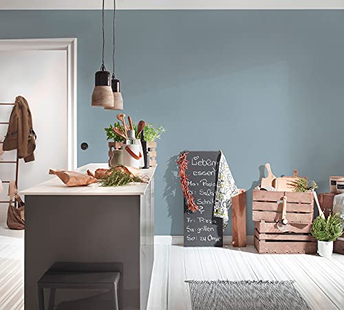 A.S. Création Plain Wallpaper Cuba Non-Woven 10.05 m x 0.53 m Blue Made in Germany 306887 30688-7, 53 x 1005 cm - Image 2