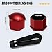 Rebvugr 20PCS Lug Nut Covers, Bolt Covers Caps, 21mm Hexagonal Nut Covers with Removal Tool, Plastic Wheel Bolt Dust Caps Covers Auto Accessories Universal for Most Car Lug Nut Caps (Red, 21mm)