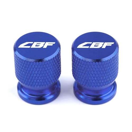 Bouchons de valve de pneu de roue de moto bleus pour Honda CBF125 CBF250 CBF600 CBF1000