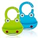 Silicone Baby Bibs Waterproof Adjustable Baby Bib with Food Catcher Pocket for Girls Set of 2 Colors Easily Wipe Clean