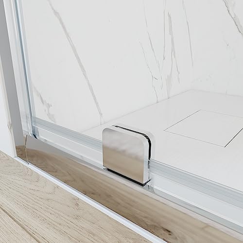 Box Doccia Nicchia 100 Cm Mod. Apulia Apertura A Battente Vetro Temperato 6Mm Trasparente Profili In Alluminio Cromato Flat Design Maniglia In Abs Cromato - 7