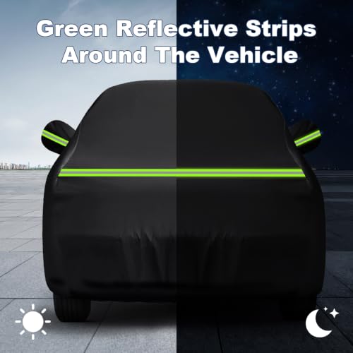 Image of QUNSUNUS Truck Cover for F150 SuperCab 6.5ft & Crew Cab 5.5ft Bed 2004-2025 | Heavy 420D Oxford All-Weather F150 Cover, with Zipper and Straps, Compatible with Silverado 1500 Crew Cab 5.8ft 2014-2025