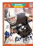Sports Memorabilia Autograph Warehouse 70660 Don Mosebar Autographed Football Card Los Angeles Raiders 1989 Pro Set No. 189