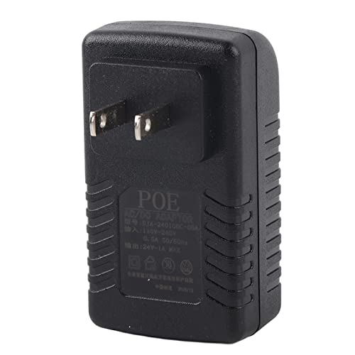 POE Injector, 24W DC 24V 1A Adaptador de Corriente con Protección contra Cortocircuito, Sobrecorriente y Sobretensión, para Dispositivos Bluetooth POE Estándar IEEE802.3 (Enchufe US) miniatura 5