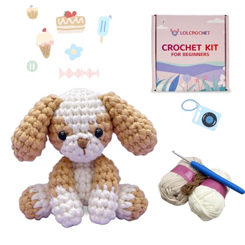 Cute Puppy Crochet Kit for Beginners, Learn to...