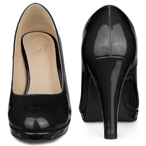 Perphy Round Toe Platform Stiletto Heel Dress Pumps for Women2