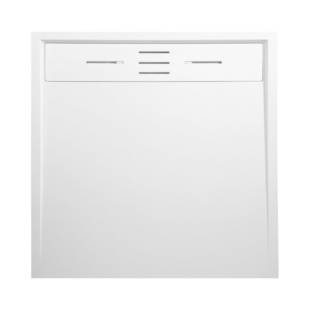 Essebagno Receveur Résine 90 x 90 Façon Ardoise Blanc