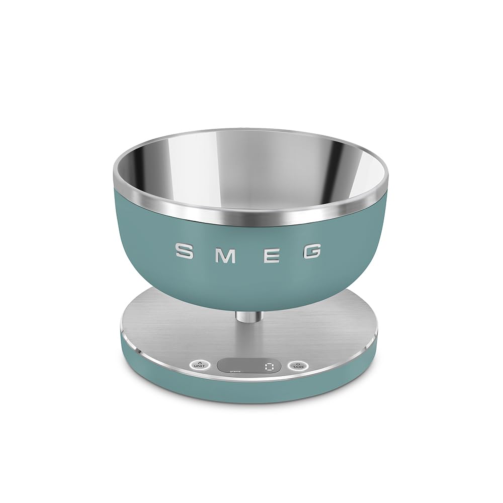 SmegKSC01EGMWW Analog Digital Scale – Emerald Green, Precision Coffee Scale, Easy-to-Read Display, Ideal for Espresso, Brewing, and Baking