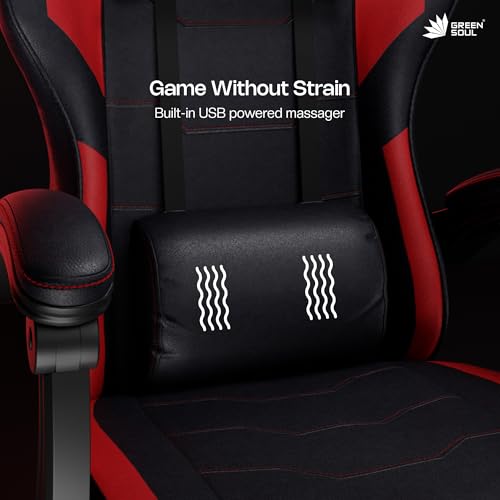 Green Soul Blade Ergonomic Gaming Chair Black Red - Image 7