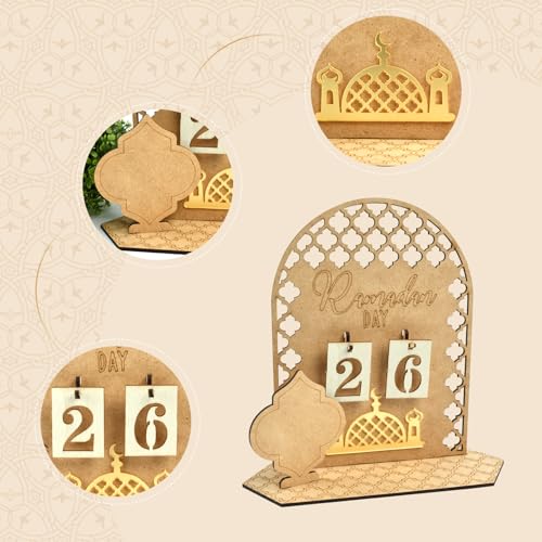 Miniatura 3 de Calendario De Ramadan De Madera, Calendario Ramadán, Calendario De Cuenta Regresiva De Ramadán, Eid Mubarak Decoración, Calendario De Ramadán, Para El Hogar, Ramadan Decoracion