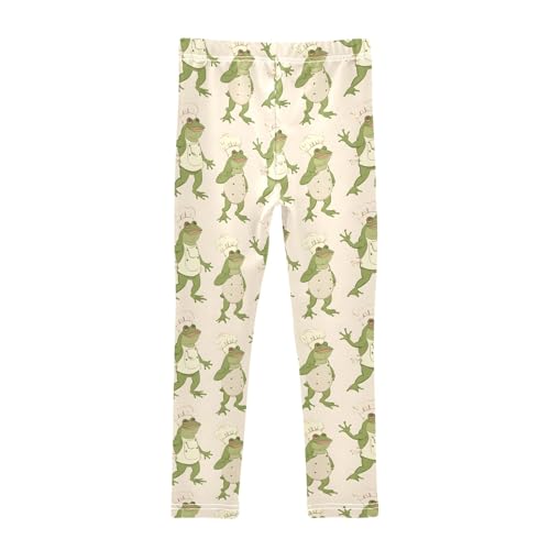 Frog Chef Girls Leggings Athletic Pants Tights Stretch Bottom2