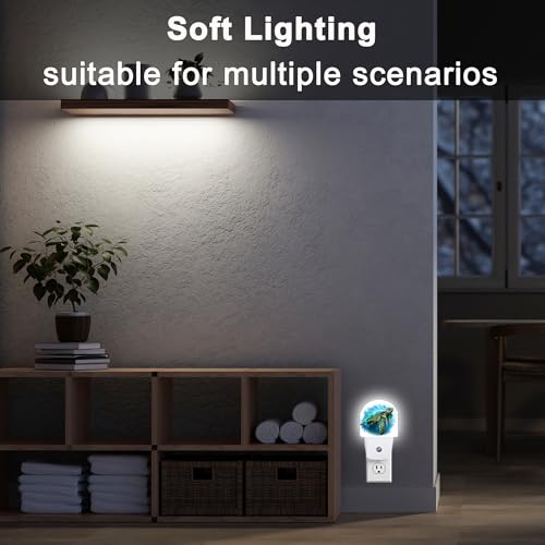 Image of Sea Night Light, Auto Sensor Night Lights Plug Into Wall Home Indoor Stairway Kitchen Corridor, Night Lights Plug Into Wall Decor, Boys Girls Women Men Room Gifts