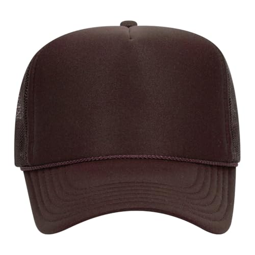 Image of OTTO Polyester Foam Front 5 Panel High Crown Mesh Back Trucker Hats in 97, Bulk, Wholesale