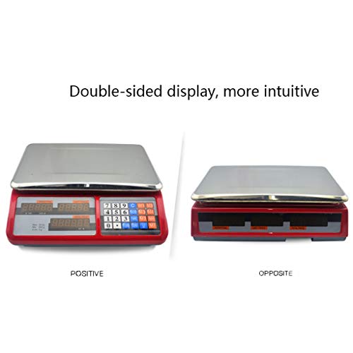 Báscula digital industrial 30kg con pantalla LCD roja miniatura 6