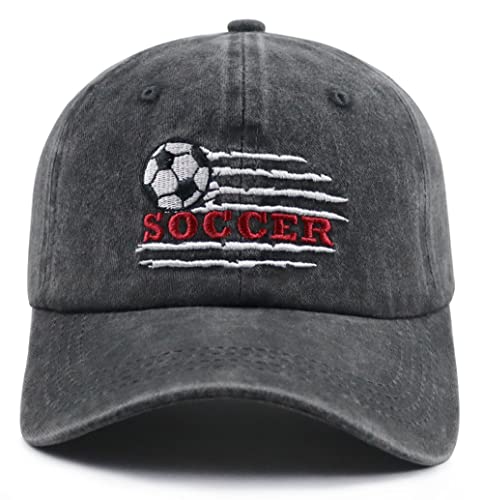 Nxizivmk Soccer Gifts Hats For Men Women, American Flag Soccer Ball Decor Hat, Adjustable Embroidered Sports Fan Baseball Caps, Funny Soccer Stuff Accessories For Dad Mom Friend Sport Team Players #TOP6