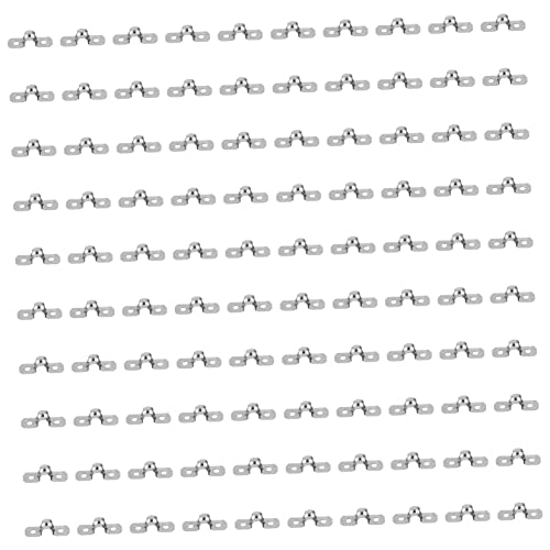 HEMOTON 100pcs U-type Stainless Steel Saddle Card Tube Clamp Rigid Clamp Straps for Drainage Pipe