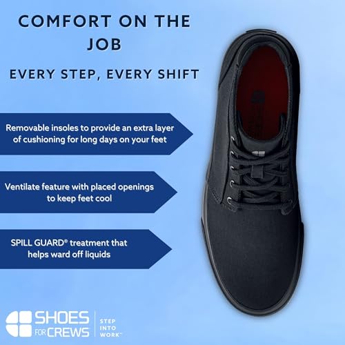 Propét Men's Stark Slip-Resistant Work Shoes, Black, 16 X-Wide US