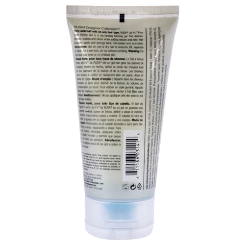 RUSK Designer Collection Firm Hold Styling Gel, 5.3 Oz - Medium to Firm-Hold for Full-Body Style