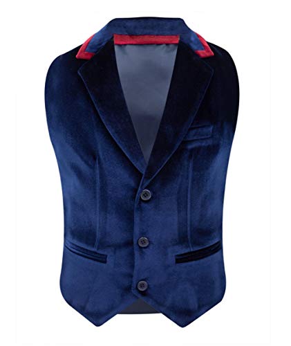 SIRRI Boys Tailored Fit Formal Party Wedding Velvet Waistcoat2