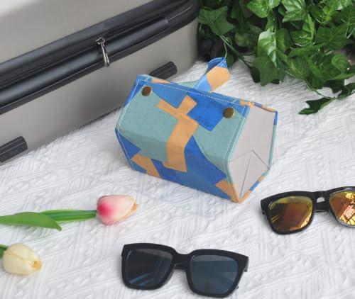 Image of Kenpal Sunglasses Storage Organizer Holder Foldable Travel Case with 5 Slot Compartments for Multiple Glasses