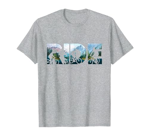 Mountain Bicycle Ride Shirt Cool MTB Downhill Mountain Biker T-Shirt, Men, Heather Grey, 3X-Large