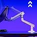 NB Gaming Monitor Arm or for 32 to 60 Inches Screen, Load up to 20 kg, VESA 75/100, RGB-Light, Heavy Duty, Multi Angle Adjustable, Premium Aluminum, White