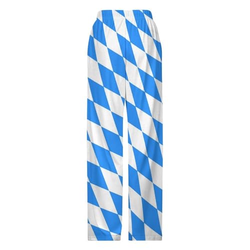 Blue Diamond Shaped Bavarian FlagChildren's Casual Pajamas150CM4