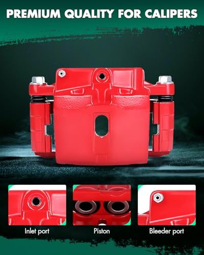 Image of SCITOO Front /Rear Left+Right Brake Calipers With Bracket 18-B4728 18-B4729 Red Compatible For Cadillac 2002-2006 For Chevrolet 1999-2013 For GMC 1999-2013